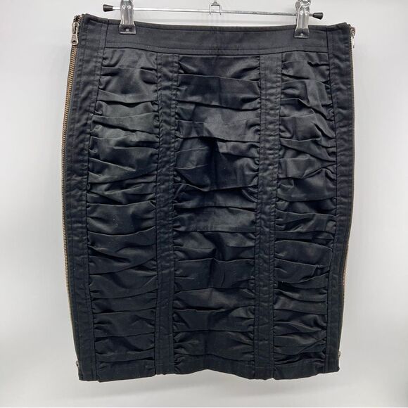 Nanette Lapore Ruched Pencil Skirt-Princess Seams Cotton Blend w/Stretch-Size 6 - Picture 1 of 9